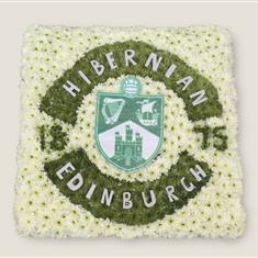 Hibs badge funeral tribute