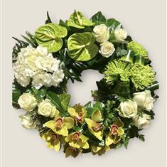 Modern funeral wreath