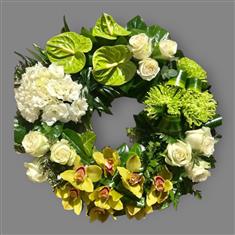 Modern funeral wreath