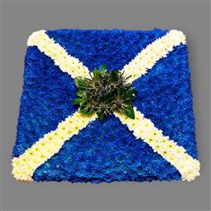 Saltire funeral tribute