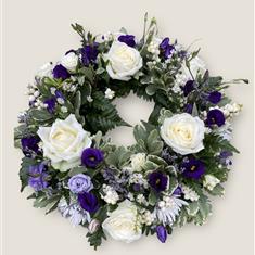 Blue and White wreath 